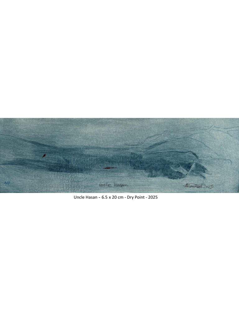 Uncle Hasan - 6.5x20 cm - Dry point - 2025