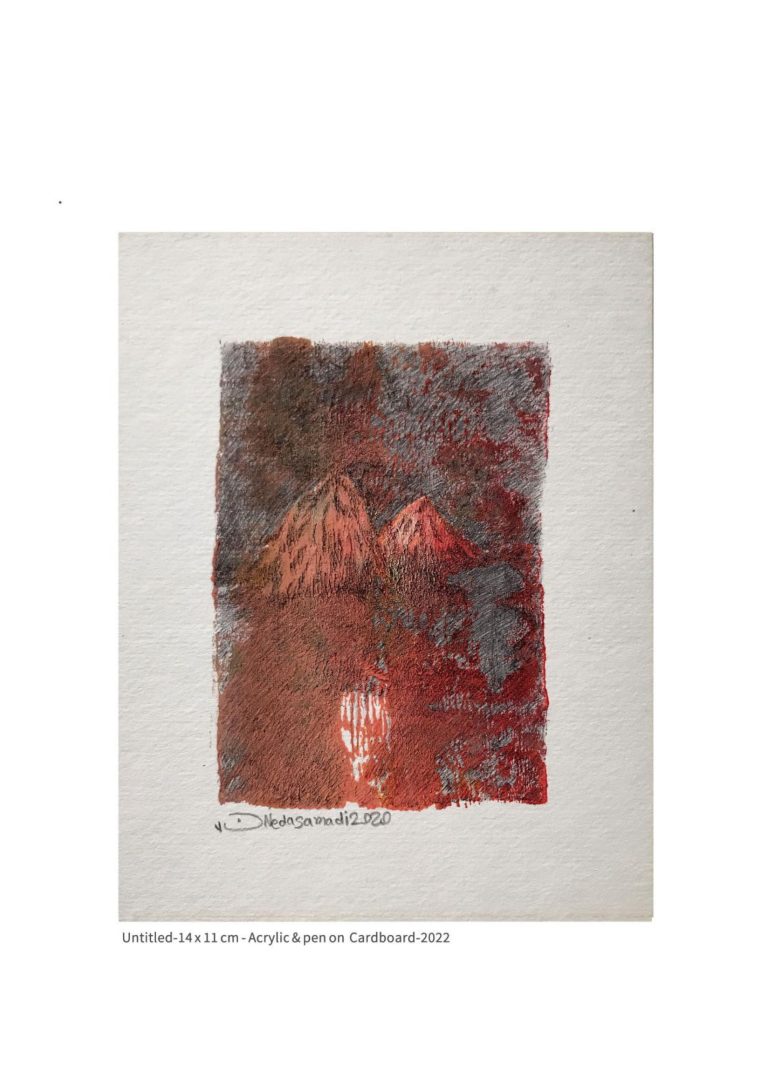 untitled - 14x11 cm - Acrylic and Pen on Cardboard - 2022