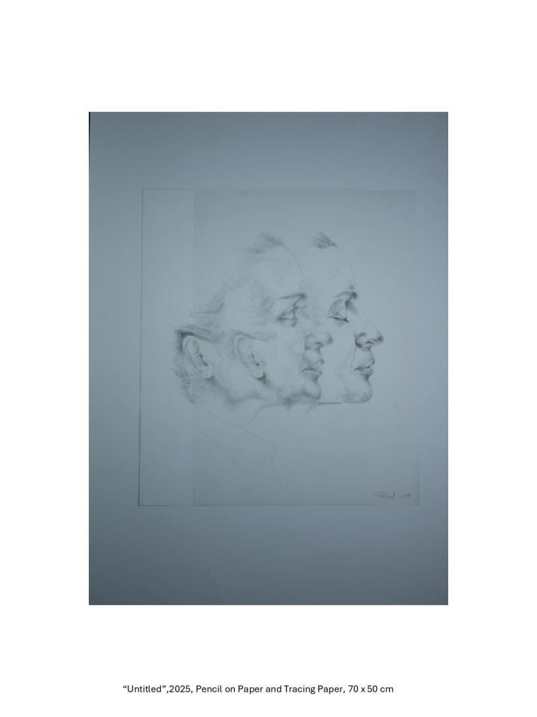 Untitled - 2025 - Pencil on paper and Tracing paper ,70x50cm