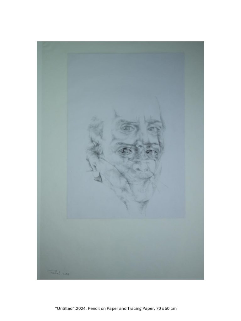 Untitled - 2024 - Pencil on paper and Tracing paper ,70x50cm