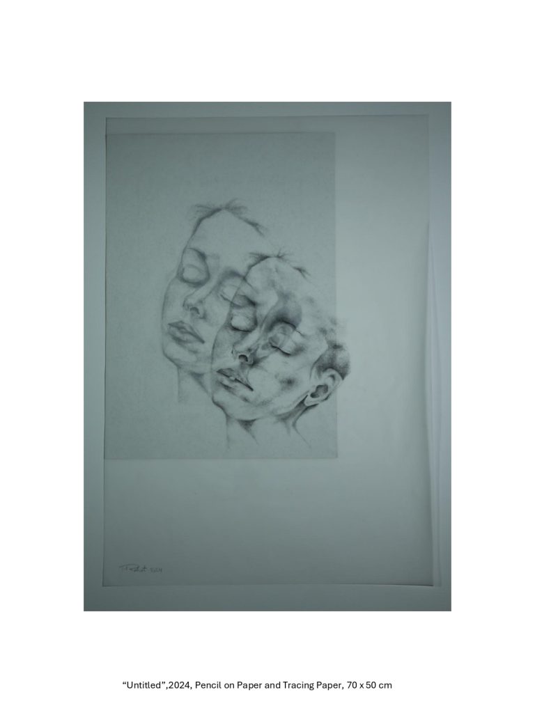 Untitled - 2024 - Pencil on paper and Tracing paper ,70x50cm