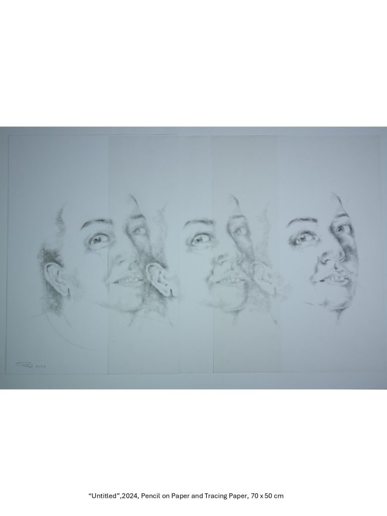 Untitled - 2024 - Pencil on paper and Tracing paper ,70x50cm