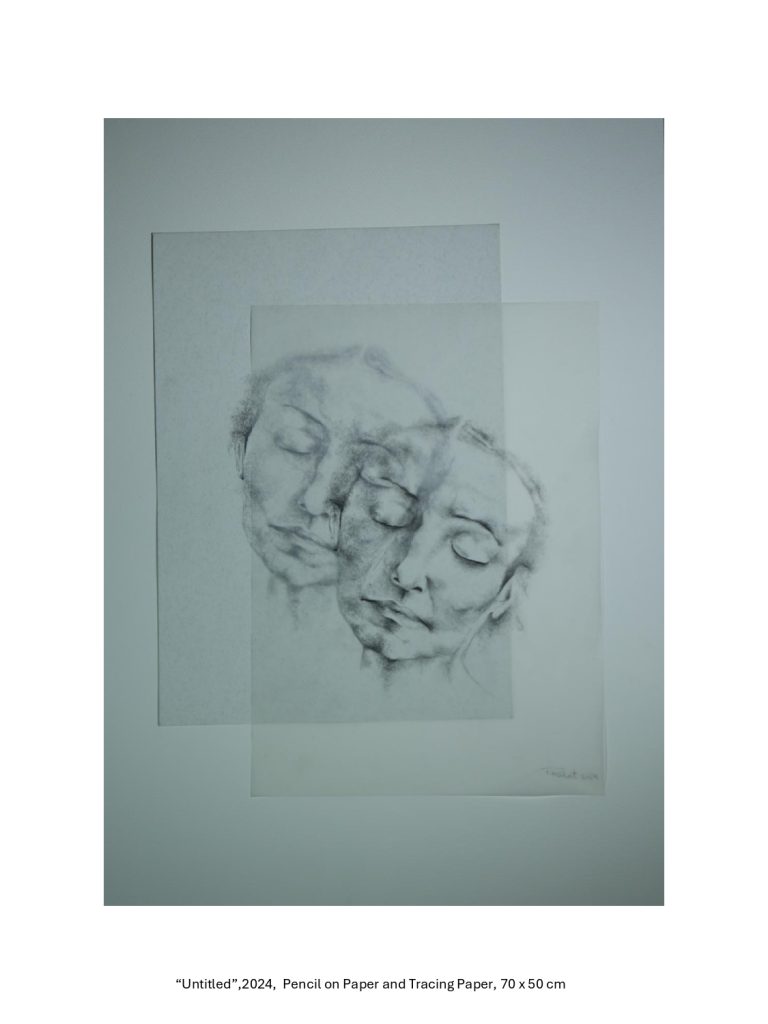 Untitled - 2024 - Pencil on paper and Tracing paper ,70x50cm